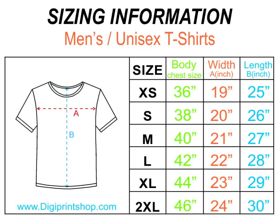 size charts tshirt latest..