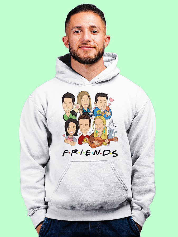 White Friends hoodie unisex - Free shipping - NO. 1 Best seller