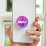 pink glitter Photo popsocket India | Personalized pop sockets- best price at 199/-