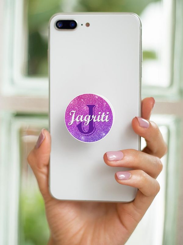 pink glitter Photo popsocket India | Personalized pop sockets- best price at 199/-