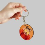 Personalized wooden photo keychain | Double sided circle Key chain