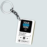 Custom song keychain | Double sided spotify song keychain-keyring