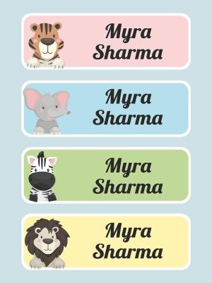 Cute animals-Sticker labels- Pack of 40pcs |10pcs each design