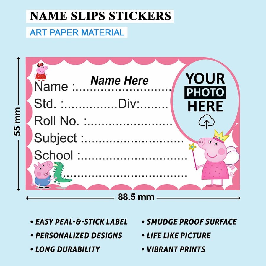 Name slips stickers for books