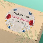floral stickers for gifting custom