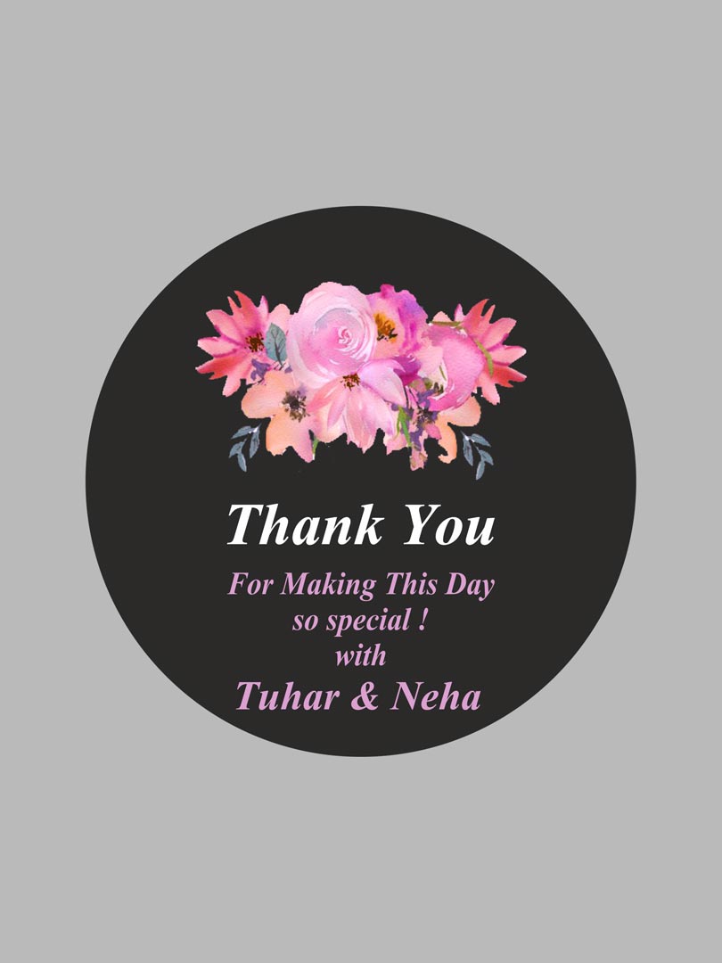 floral stickers for gifting birthday