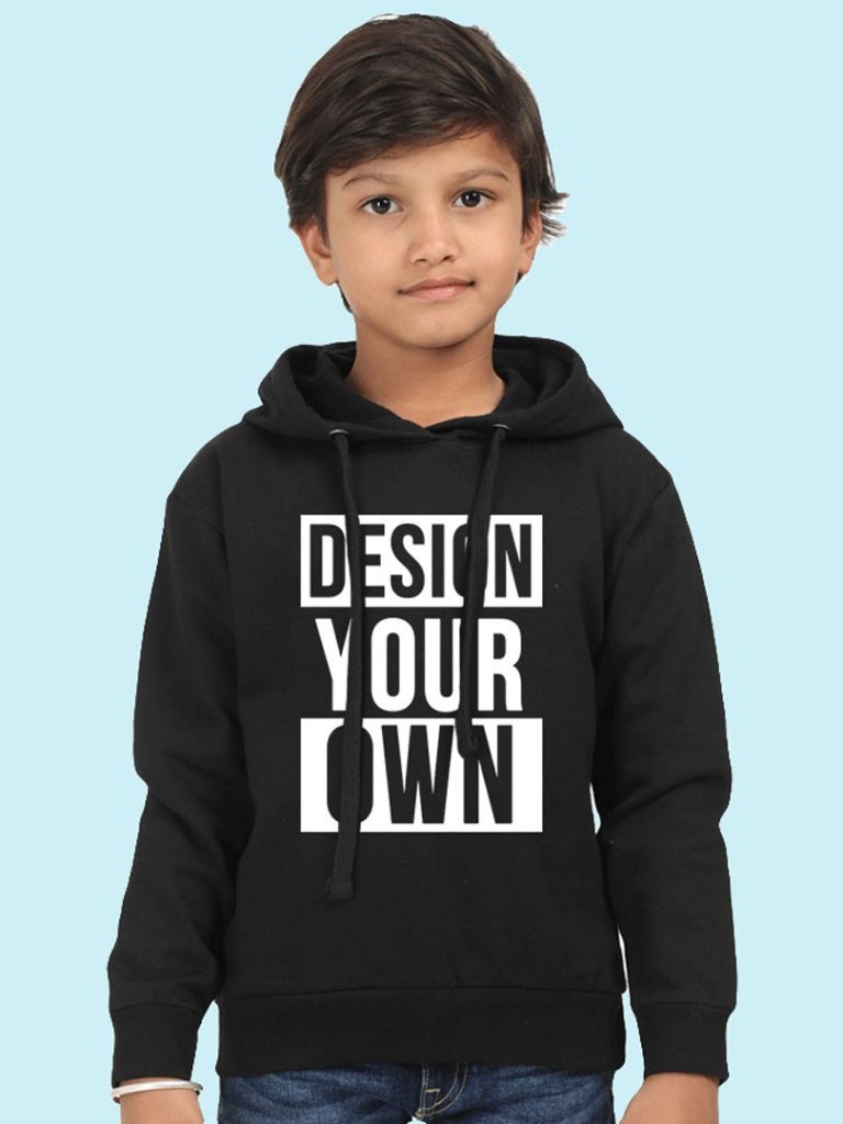 Kids custom hoodies | adore Black hoodie-Best buy at ₹ 799/-