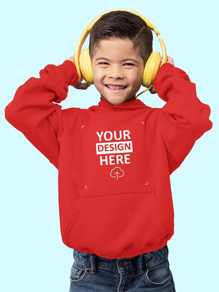 Kids personalized hoodies Red hoodieBest buy at ₹ 799/