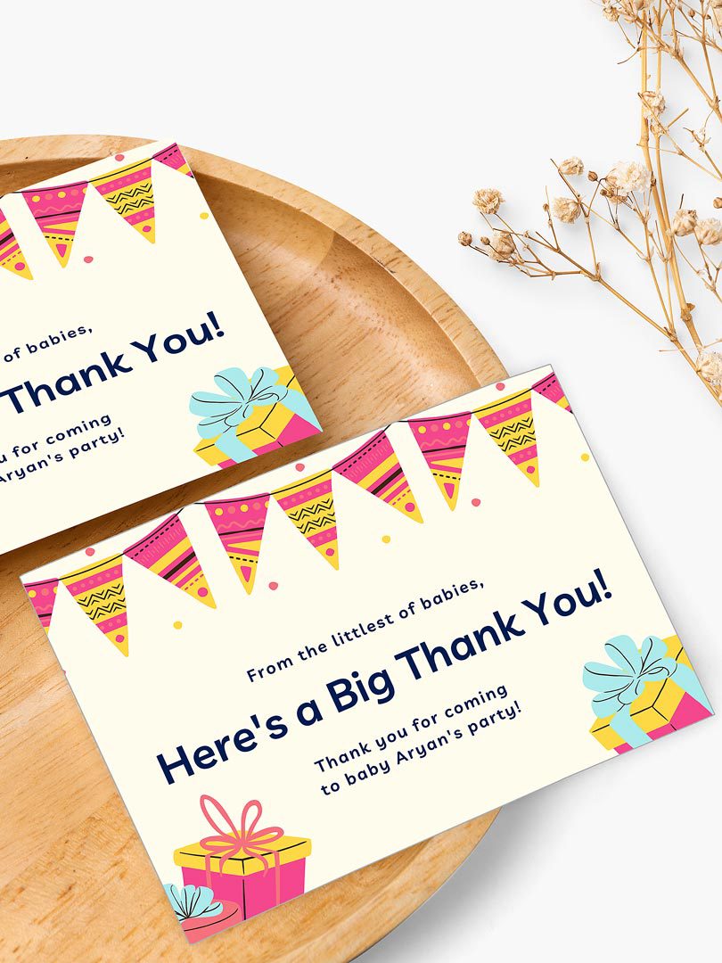 party thank you card