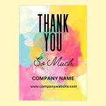thank you card for purchasing