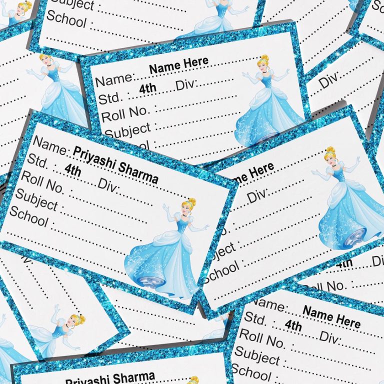 Snow white book labels stickers @ ₹140 | Best name labels