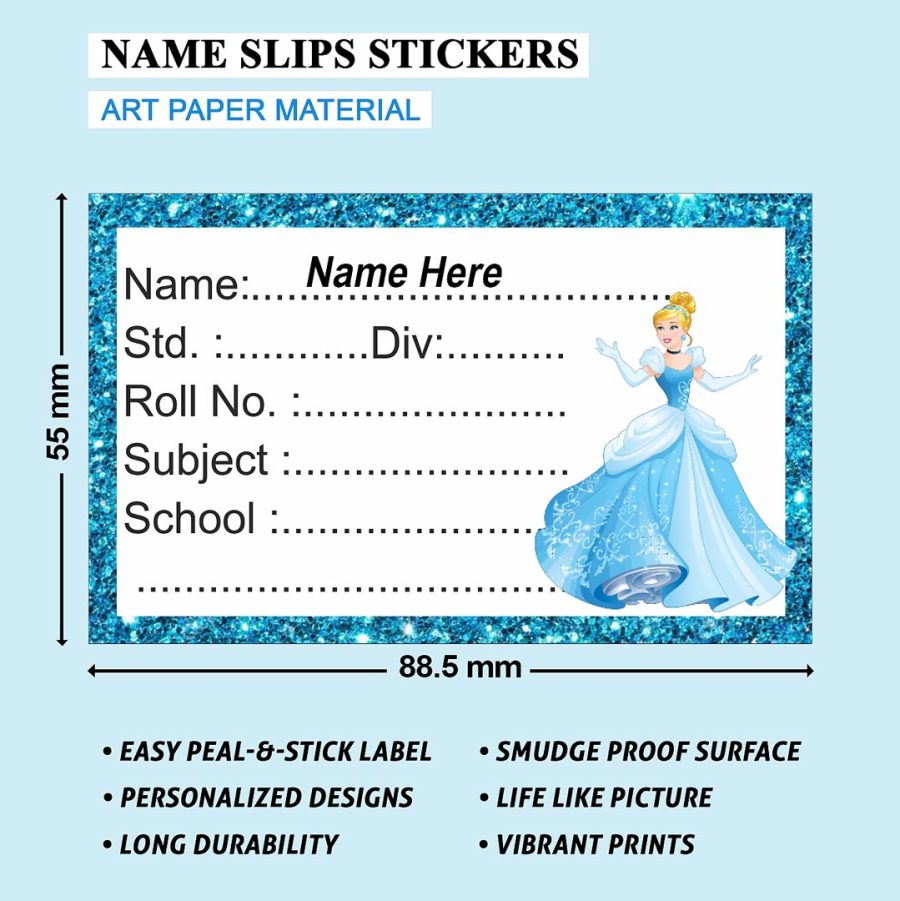 Snow white book labels stickers @ ₹140 | Best name labels