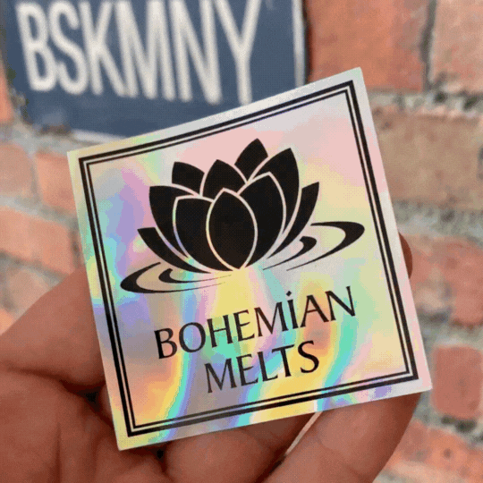 gif – holographic square sticker